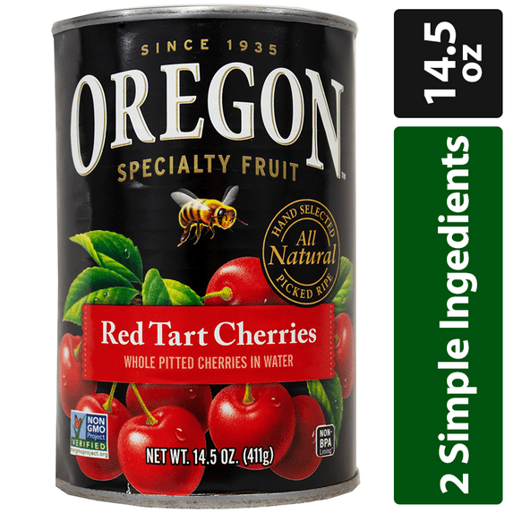 Oregon Fruit Red Tart Cherries in Water, 14.5 oz Can