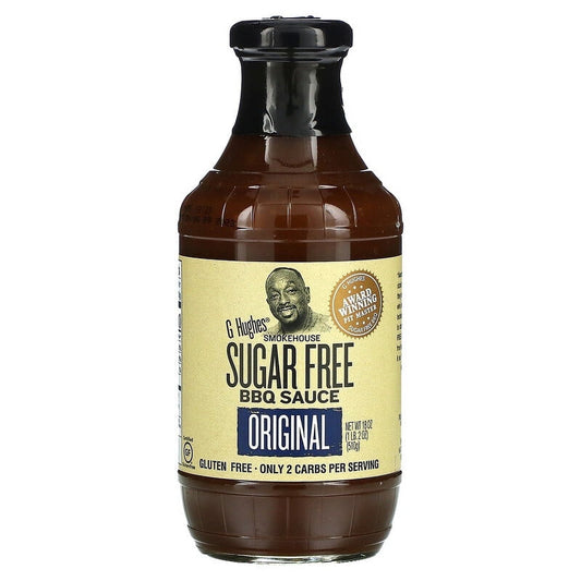 G Hughes Sugar Free BBQ Sauce Original, 18 oz (Pack of 2)