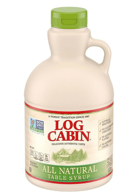 Log Cabin All Natural Table Syrup, 22 fl oz (Pack of 2)
