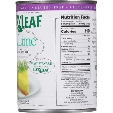 Lucky Leaf Key Lime Filling, 21 oz(Pack of 4)